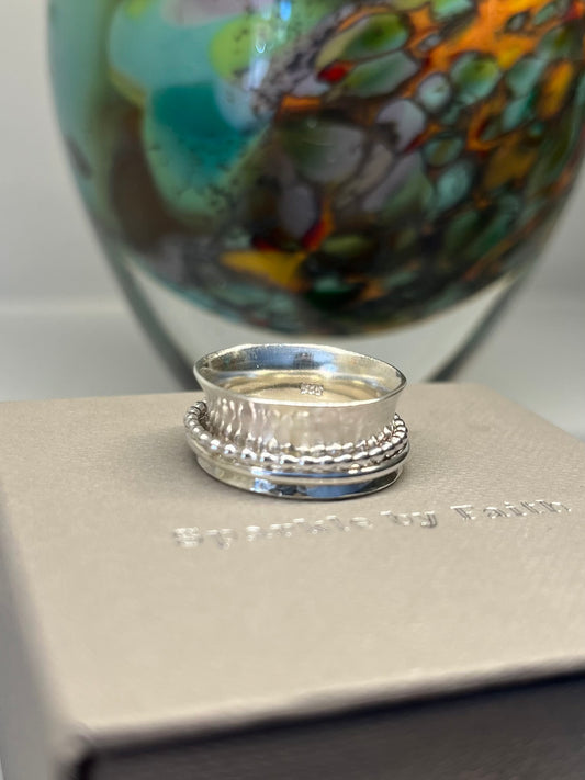 Sterling silver spinner ring